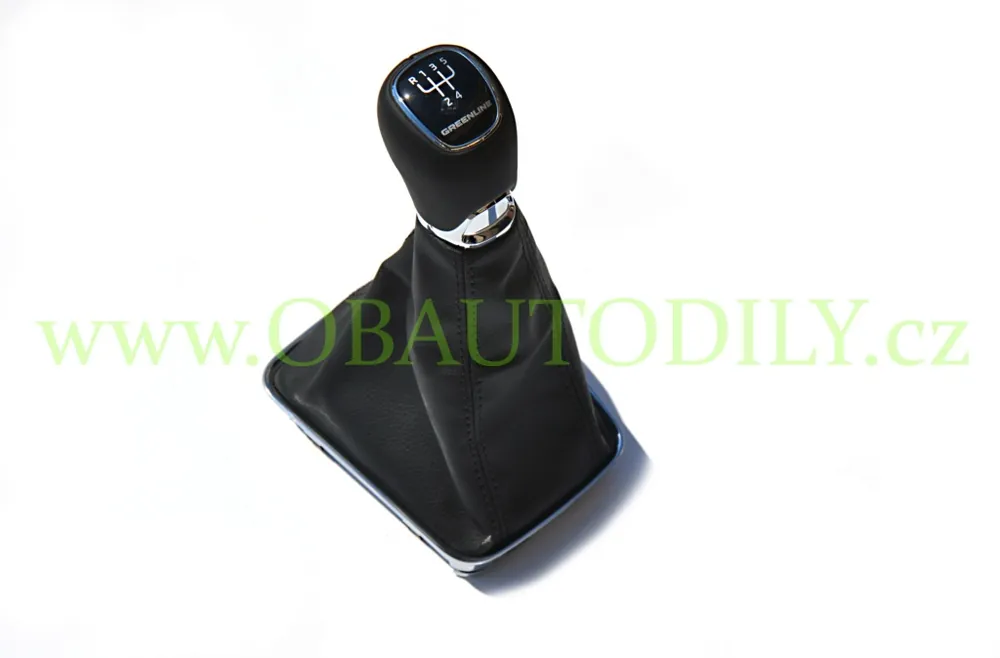 Škoda Rapid-Řadící páka 5° s chromovou manžetou original - kůže - GreenLine Koupit Online