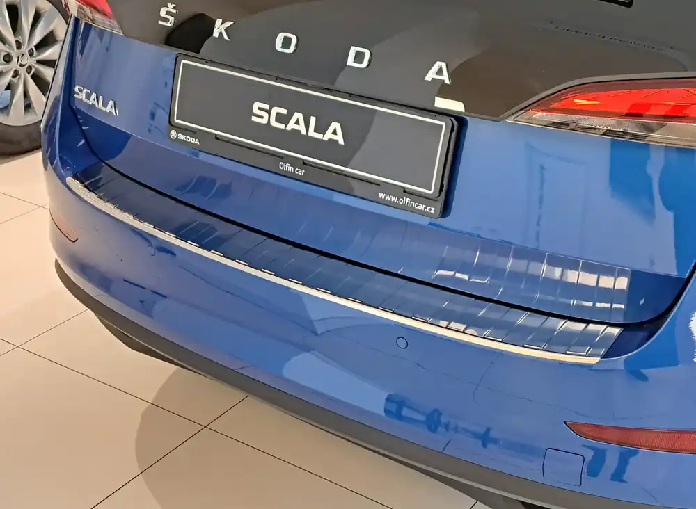 Nejlepší Cena Škoda Scala-Kryt zadního nárazníku nerez AVISA - broušený stříbrný