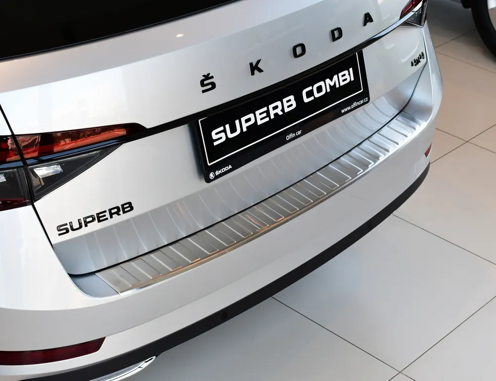 Ihned K Objednání Škoda Superb III combi-Kryt zadního nárazníku nerez - broušený matný