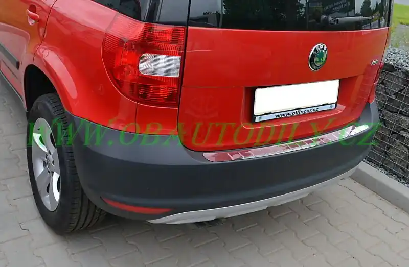 Škoda Yeti-Ochranný kryt zadního nárazníku nerez ALU FROST - menší Ověřený
