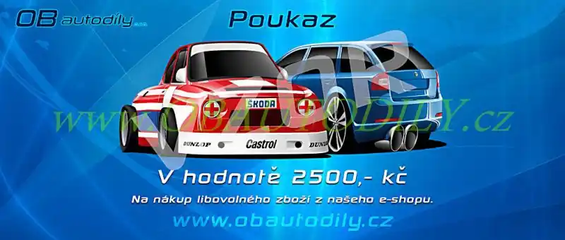 Akce Dárkový poukaz OB Autodíly v hodnotě 2.500 Kč