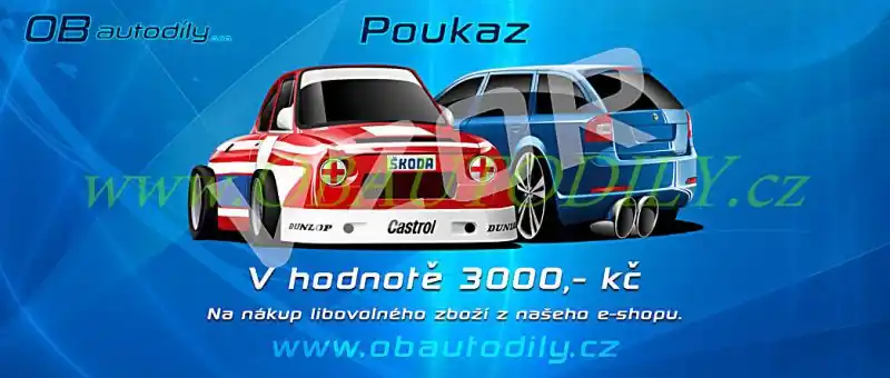 Dárkový poukaz OB Autodíly v hodnotě 3.000 Kč Sezónní Sleva