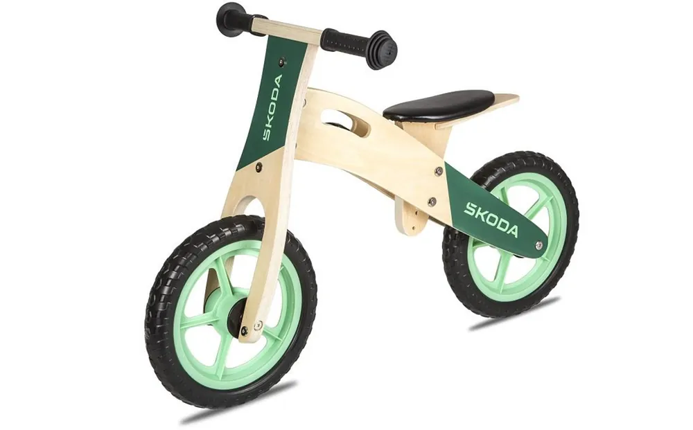 Dětské dřevěné balanční kolo (odrážedlo) ŠKODA original Sleva