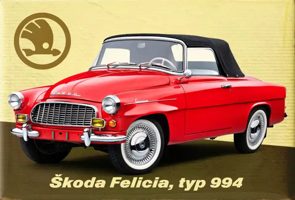 Magnetka ŠKODA Felicia roadster typ 994 - červený Hit Sezóny