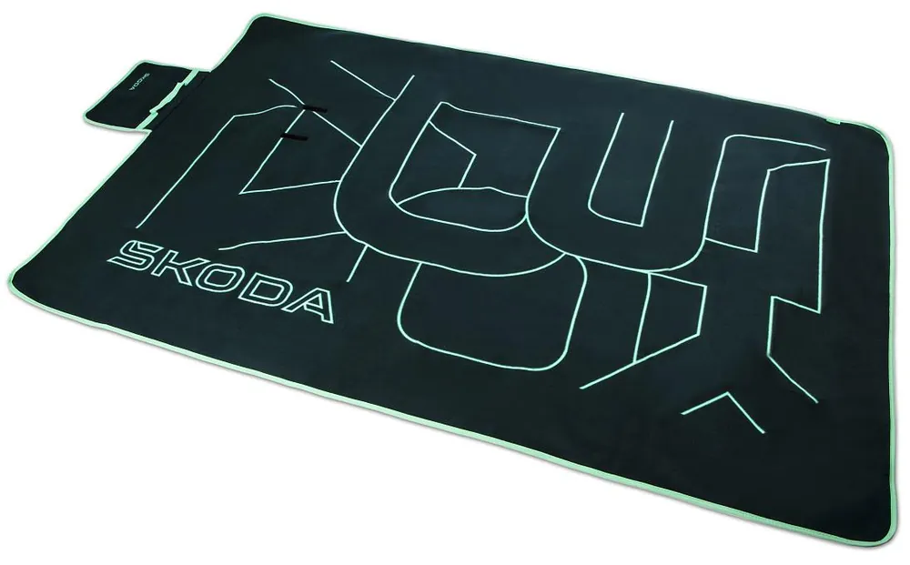 Pikniková fleecová deka ŠKODA (140 x 211 cm) original Cenový Hit