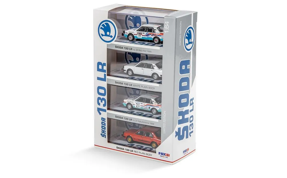 Sběratelský set 4 ks rally vozů Škoda 130 LR 1 64 FOX18 Cenová Bomba