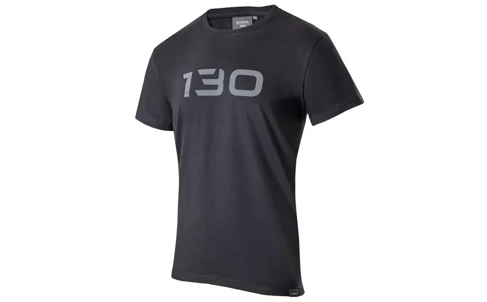 Tričko ŠKODA 130 let tmavě šedé unisex original Nízká Cena
