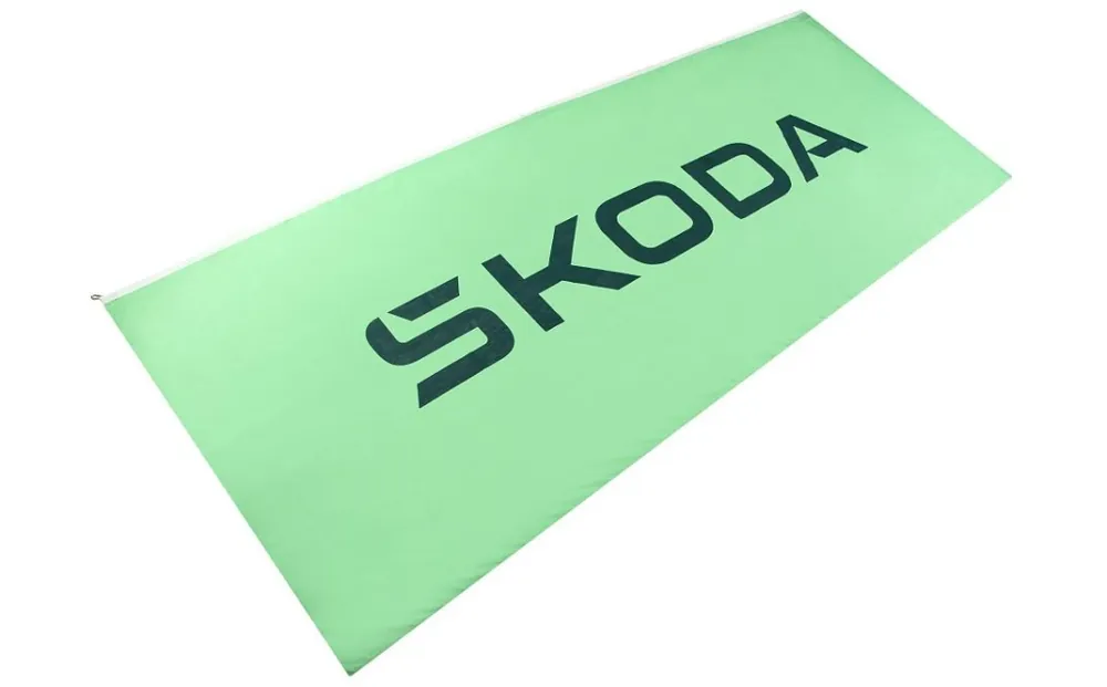 Vlajka ŠKODA (150 x 400 cm) original electric Akční Cena