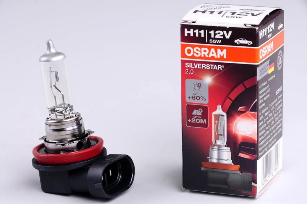 Autožárovka H11 12V 55W PGJ 19-2 SilverStar+60%-Osram Rychlé Dodání