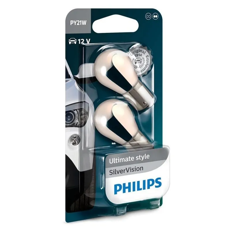 Objednat Nyní Autožárovka 12V 21W BAU15s SilverVision (oranžová) - Philips