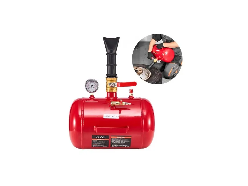 Vzduchový čistič patek pneumatik, 5 galonů / 18,9 l, Vysoce odolný nástroj na čištění patek pneumatik, Provozní tlak 87-116 PSI, Pneumatický hustilka sedadla pro pickupy, nákladní automobily, čtyřkolky, džípy, dodávky, zahradní traktory, obytné vozy Autentický