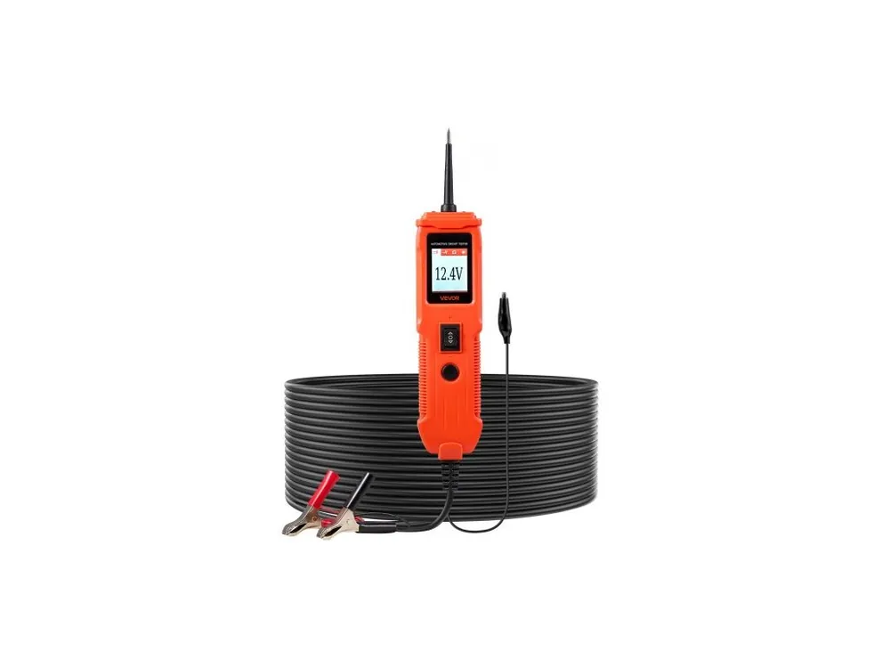 Tester automobilových obvodů , tester sond pro DCV napájecí obvody 8–35 V s barevným TFT displejem a osvětlením, sonda pro testování automobilového napájení s kabelem 4 m, pouzdro z ABS, vyhledávač elektrických detektorů Nejlepší Cena