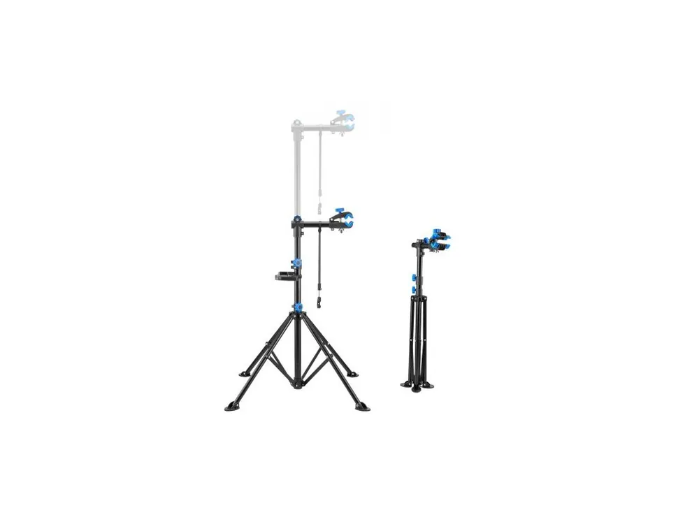 Stojan na opravu kol , 29 kg těžký pracovní stojan na kolo s nastavitelnou výškou 86,8-144,4 cm a magnetickým zásobníkem na nářadí, skládací stojan na údržbu kol, obchod s domácími mechaniky pro horská a silniční kola Koupit Online