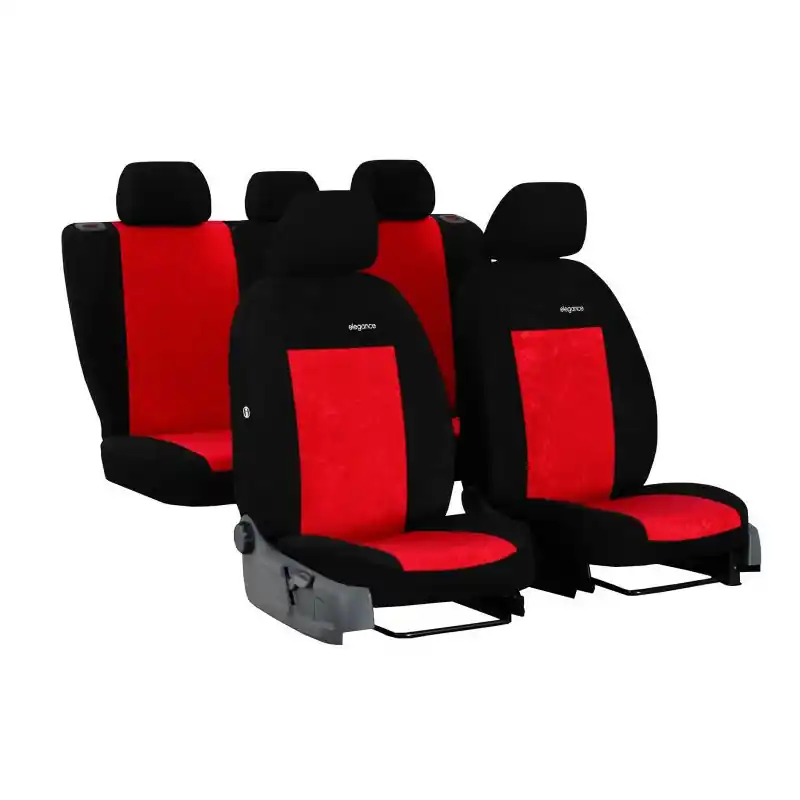 Ověřený Potahy pro ŠKODA ROOMSTER 5X1 (2006-2015) Elegance (velour-velour) červená (vyp)