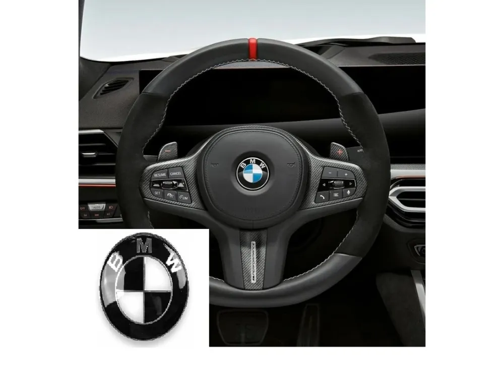 BMW černobílý znak na volant 45mm Oblíbený