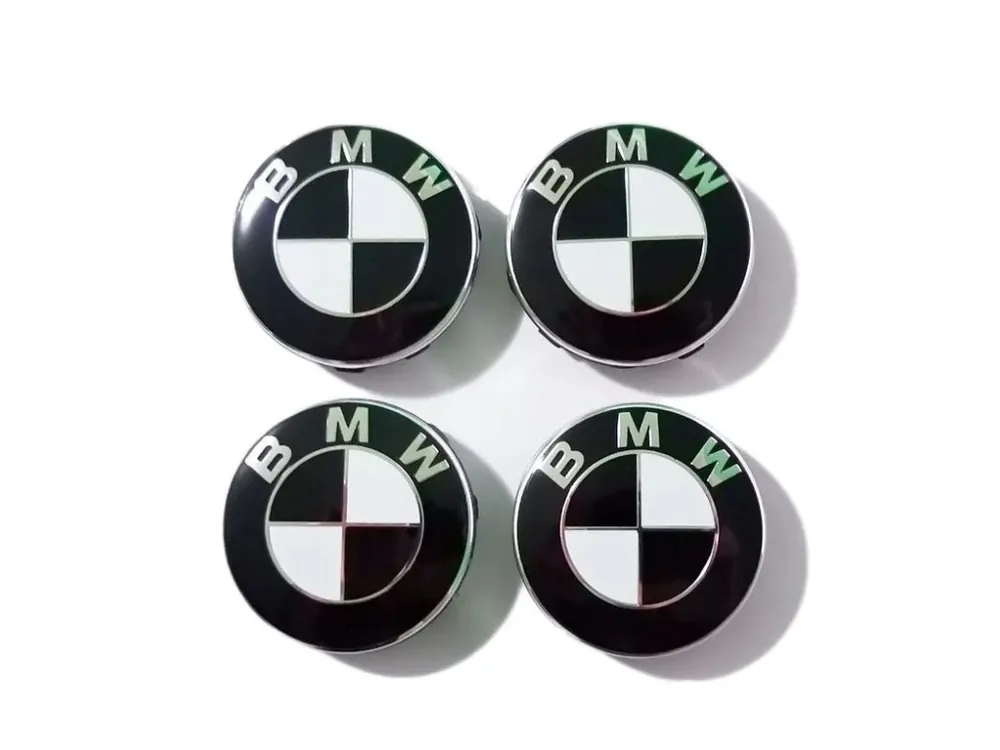 Kup Teď BMW středové krytky kol pokličky 56mm černobílé (sada 4ks)