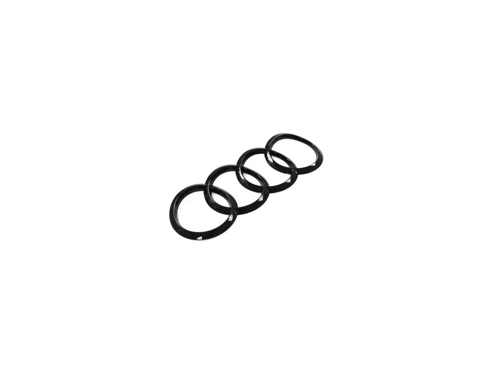 Nejprodávanější Znak logo Audi zadní nalepovací černý lesk zakřivené 19x6,7cm