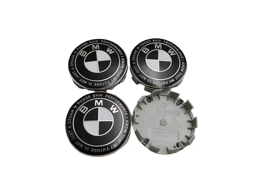 BMW středové krytky kol pokličky 50 let černobílé 68mm (sada 4ks) Vrácení Zdarma