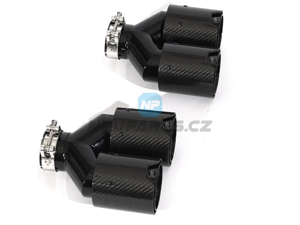 Koupit Online Dvojité koncovky výfuků - 2x 105mm výstup - NP logo