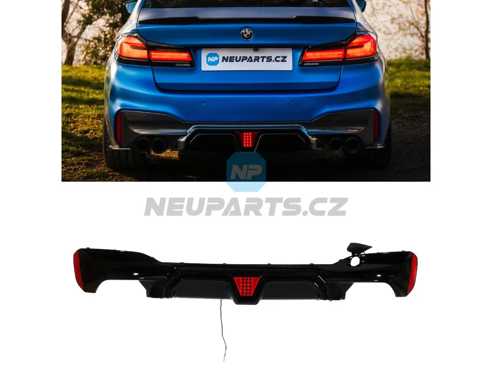 Difuzor na BMW 5 - G30/G31 - M5 CS look - SE SVĚTLEM Rychlé Dodání