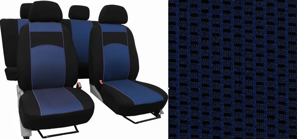 Autopotahy ŠKODA KAMIQ, SE ZADNÍ LOKETNÍ OPĚRKOU, od r. 2019, VIP modré Sezónní Sleva