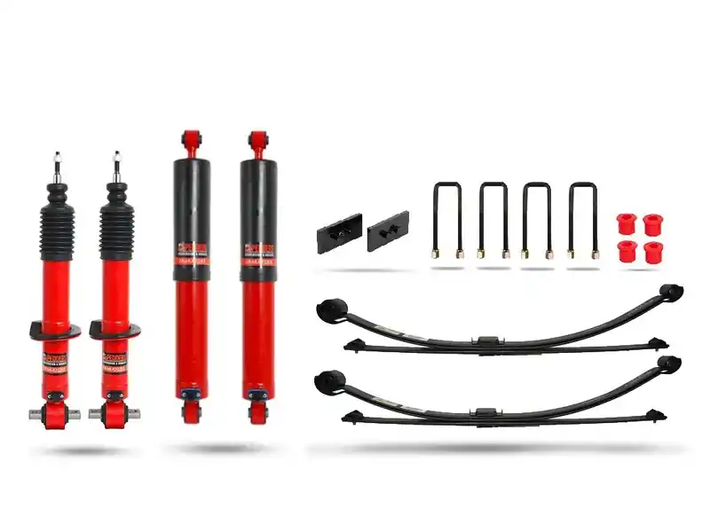 Sada pro zvýšení +5cm Ford Ranger P703 3.0 V6 2023+ komfort s parabolickými zadními listovými pery a stavitelnými tlumiči. Vysoce Kvalitní