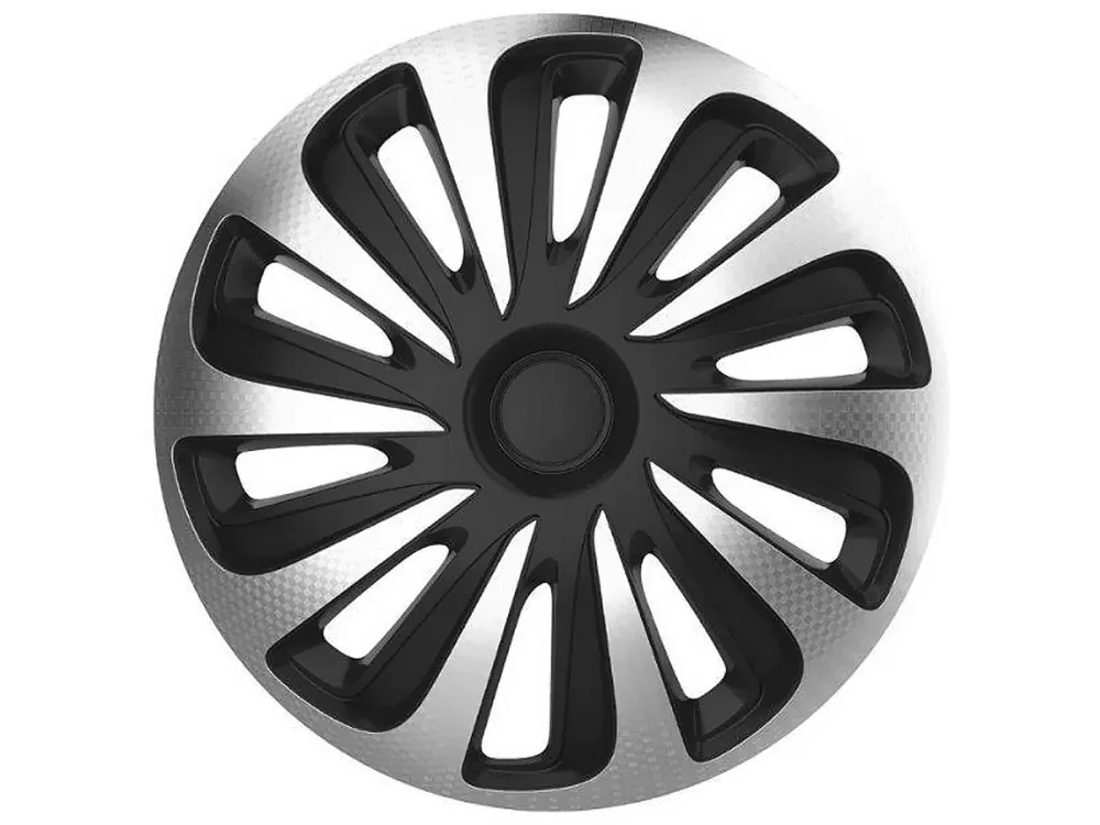 Kryty kol 15" CALIBER Carbon (sada) silver/black Značkový