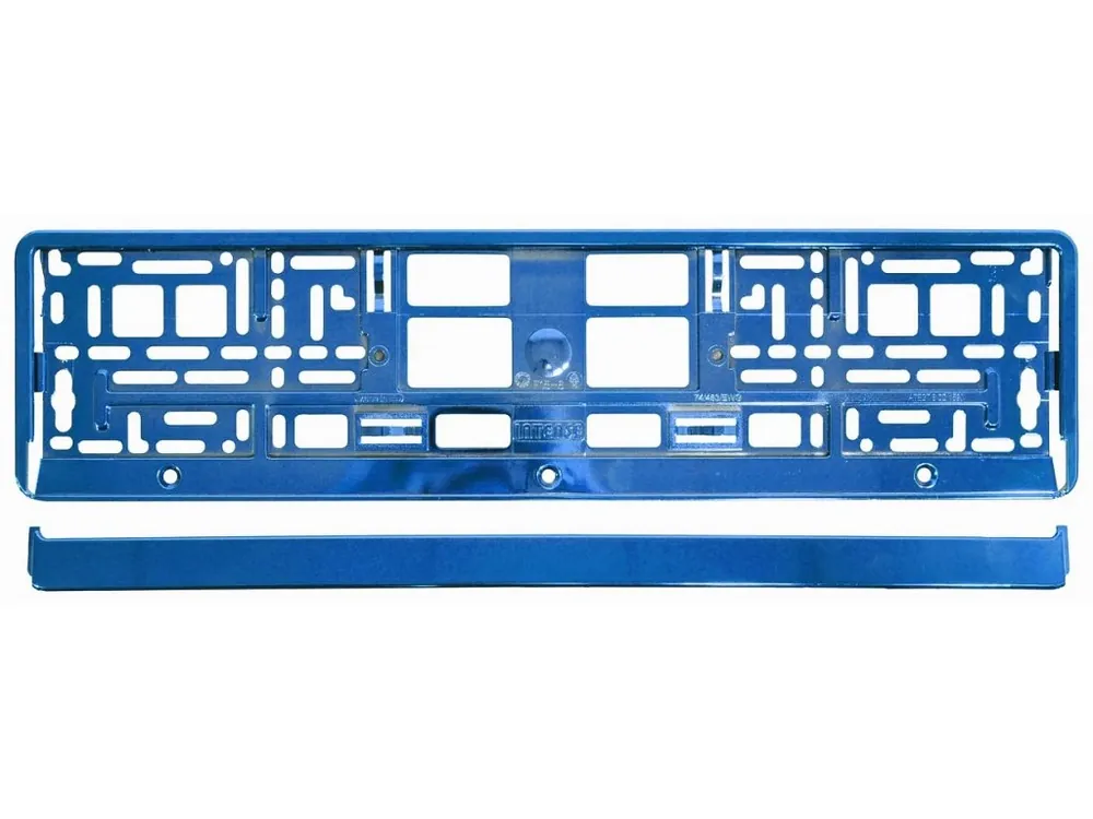 Rychlé Dodání Podložka pod SPZ BLUE metallic